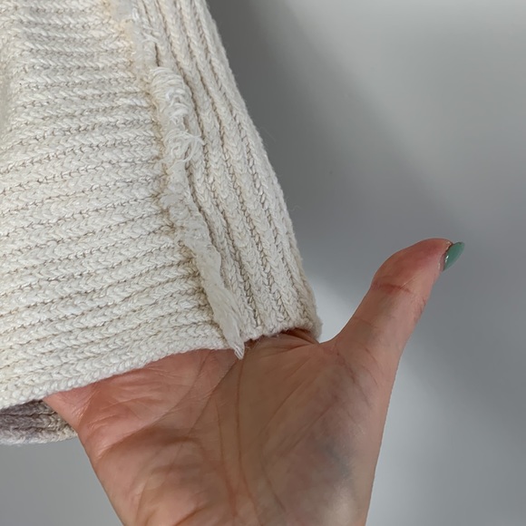 Free People On My Side Pullover Button Turtleneck Sweater Cream Size Medium - Picture 9 of 15